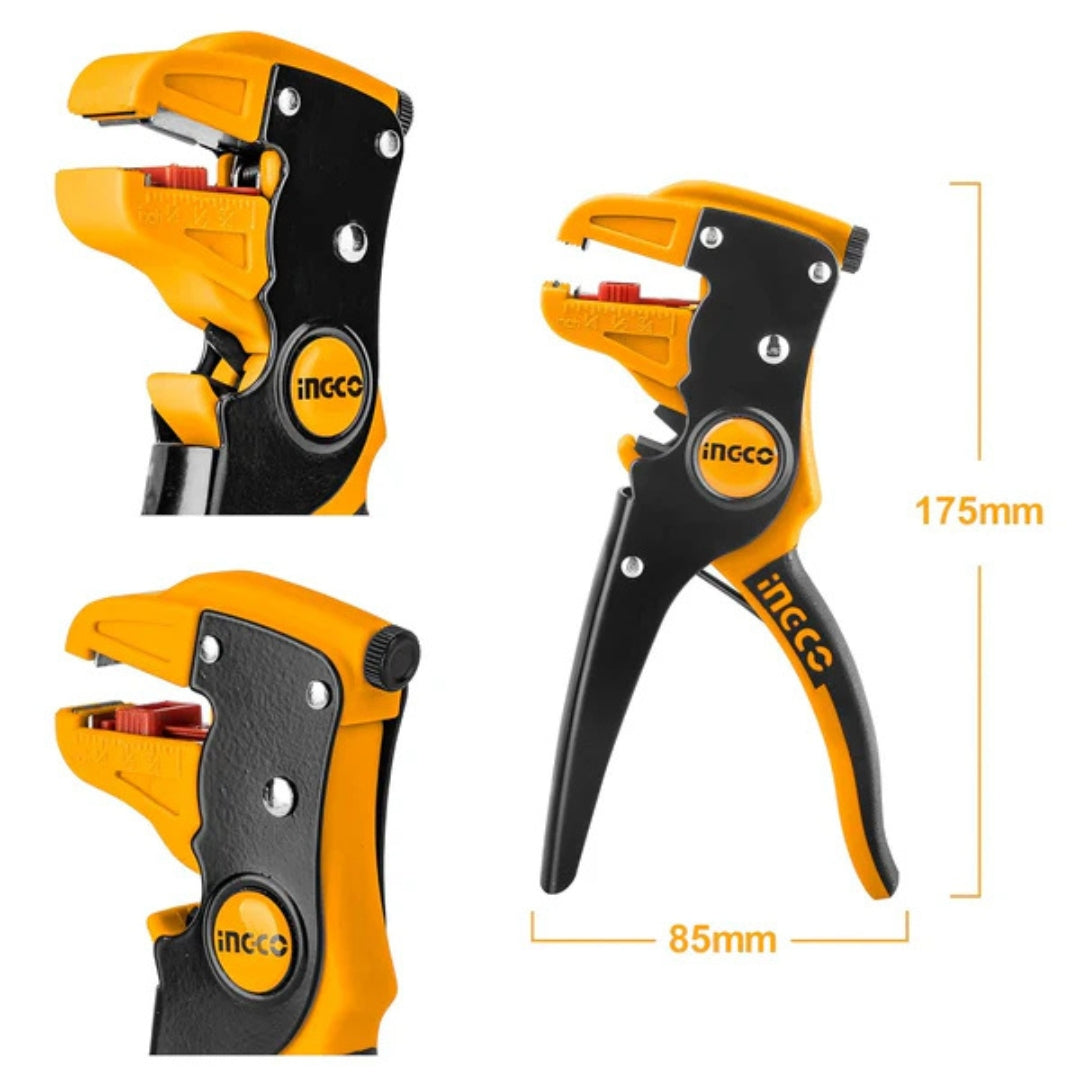 INGCO 2 in 1 Cable Wire Stripper & Cutter Tool for Electrical Repair - HWSP15608