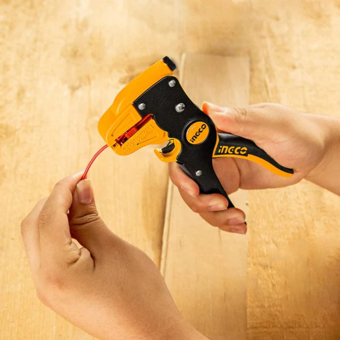 INGCO 2 in 1 Cable Wire Stripper & Cutter Tool for Electrical Repair - HWSP15608