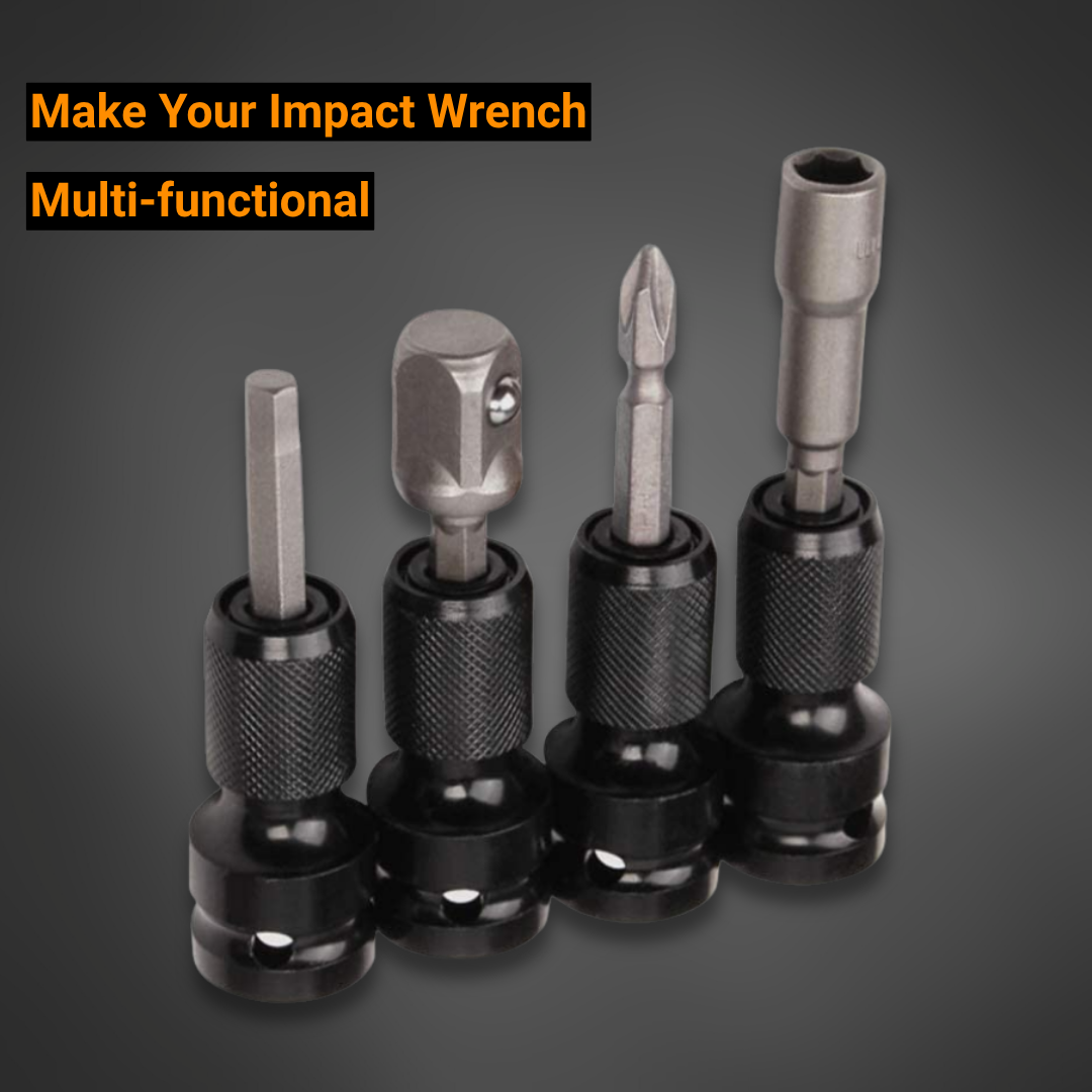 1/2 INCH SQUARE DRIVE TO 1/4 INCH HEX FEMALE SOCKET ADAPTER