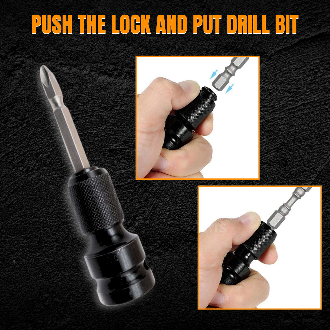 1/2 INCH SQUARE DRIVE TO 1/4 INCH HEX FEMALE SOCKET ADAPTER