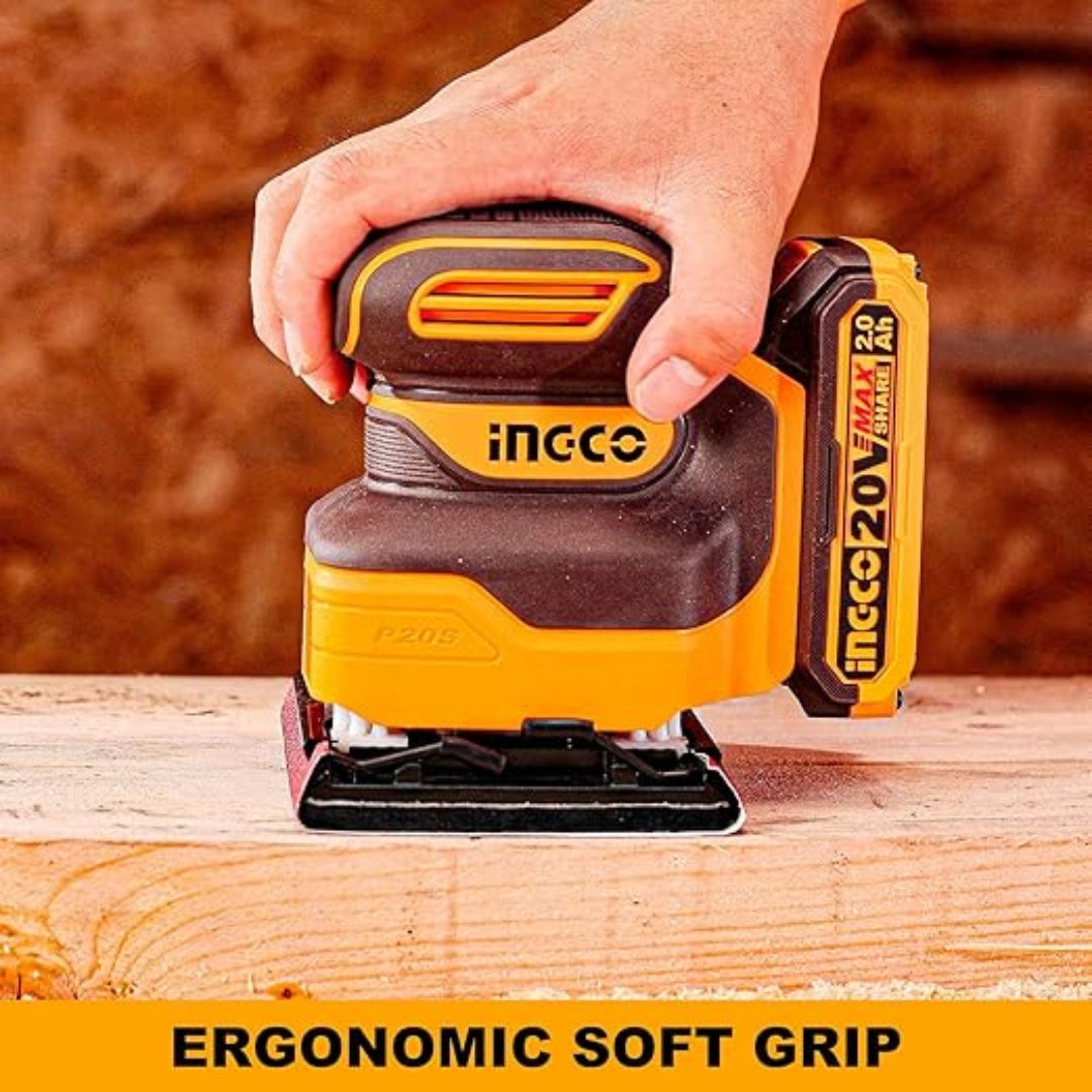 INGCO Cordless Sheet Sander 20V – Product Description - CSHSLI2014
