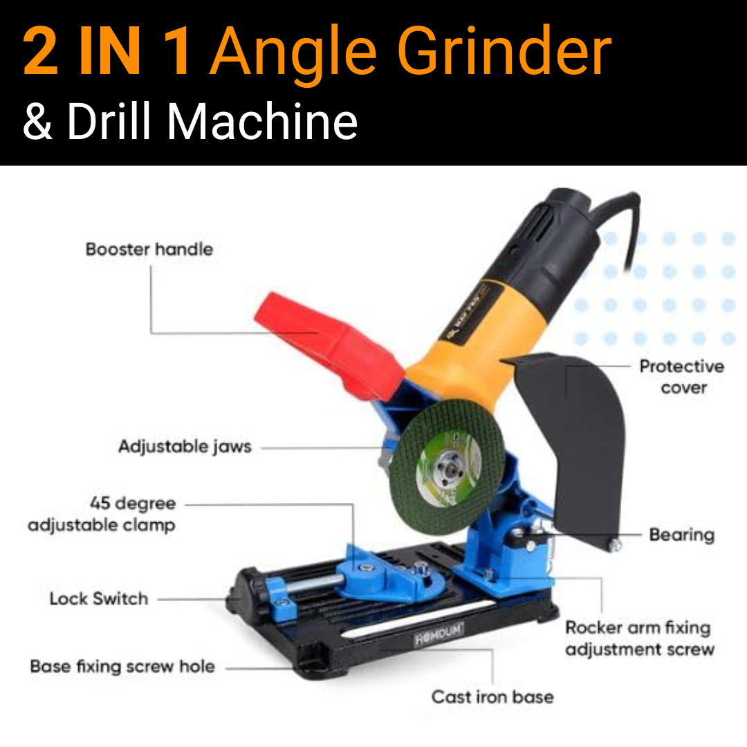 2 IN 1 Angle Grinder and Drill Machine Stand