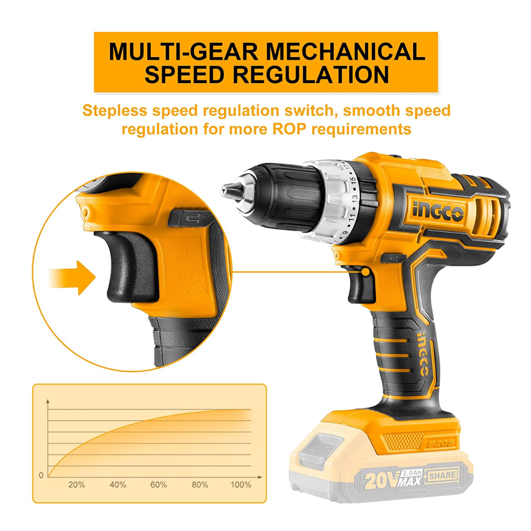 CIDLI20031 INGCO CORDLESS IMPACT DRILL