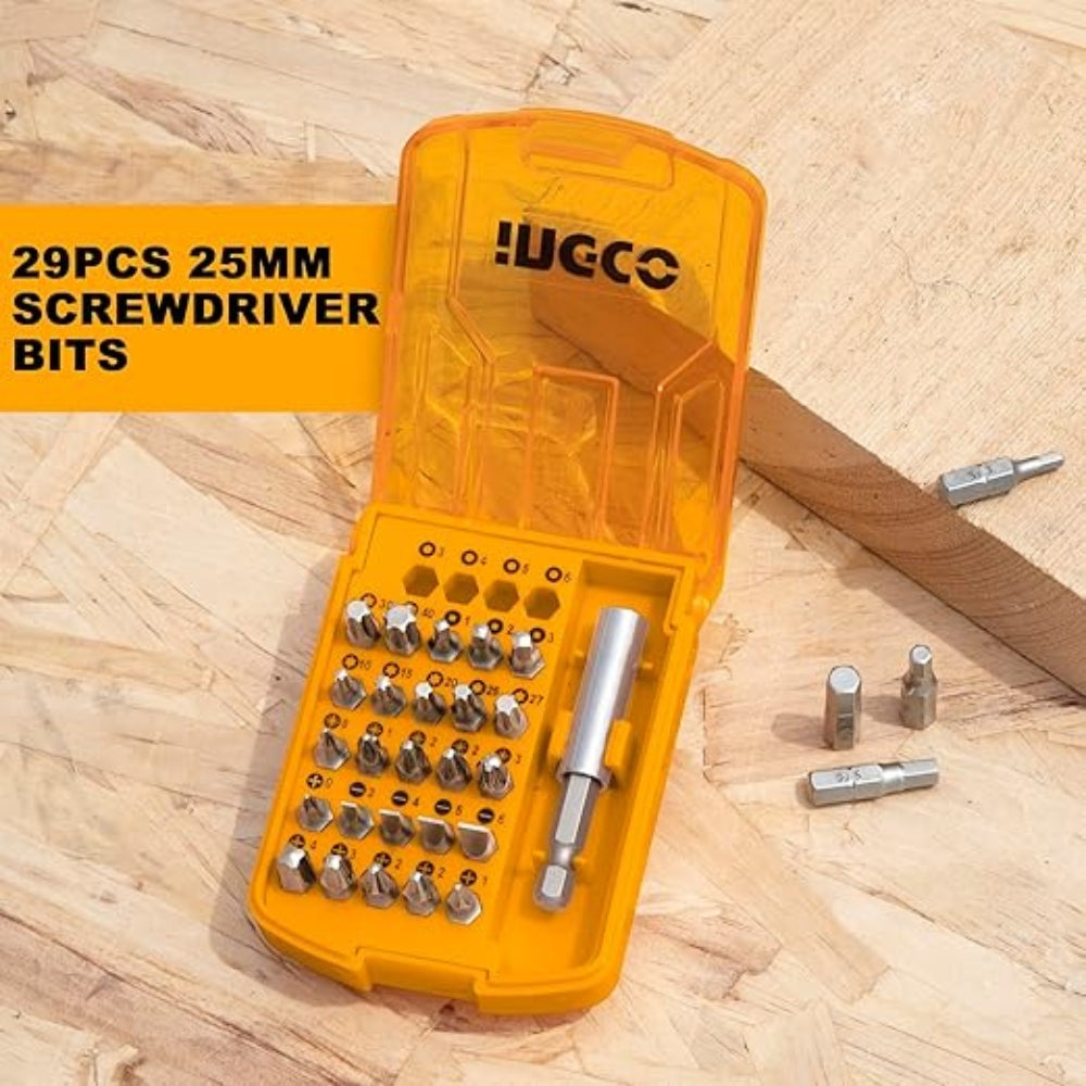 INGCO 30 Pcs Screwdriver Bits Set – Multi-Purpose Bit Kit - AKSD08301