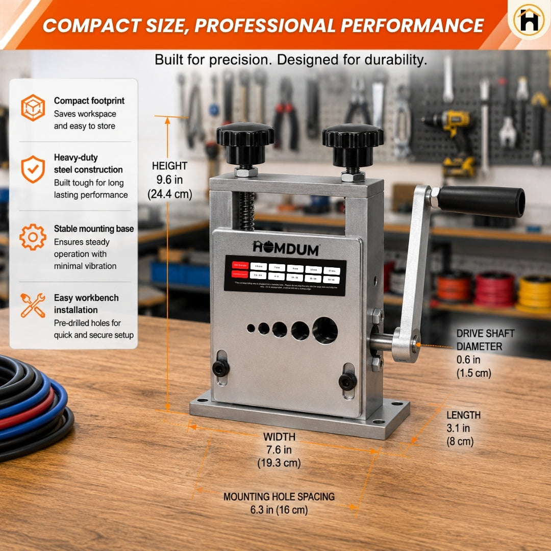 HOMDUM 6-in-1 Manual Wire Stripper Machine