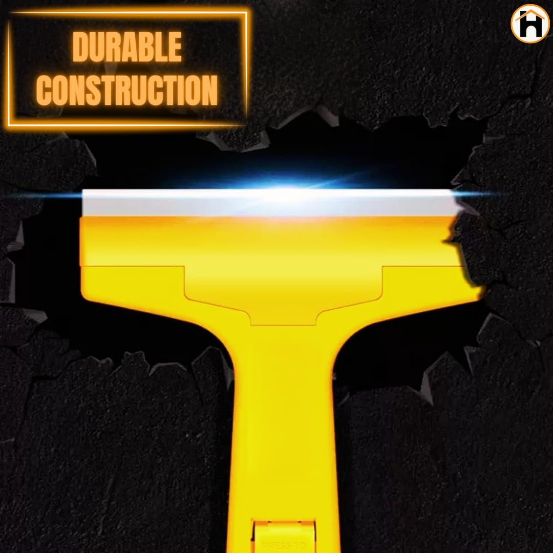 HOMDUM Razor Scraper with ABS Plastic Handle – Heavy Duty Blade Scraper for Glass, Tiles & Adhesive Removal