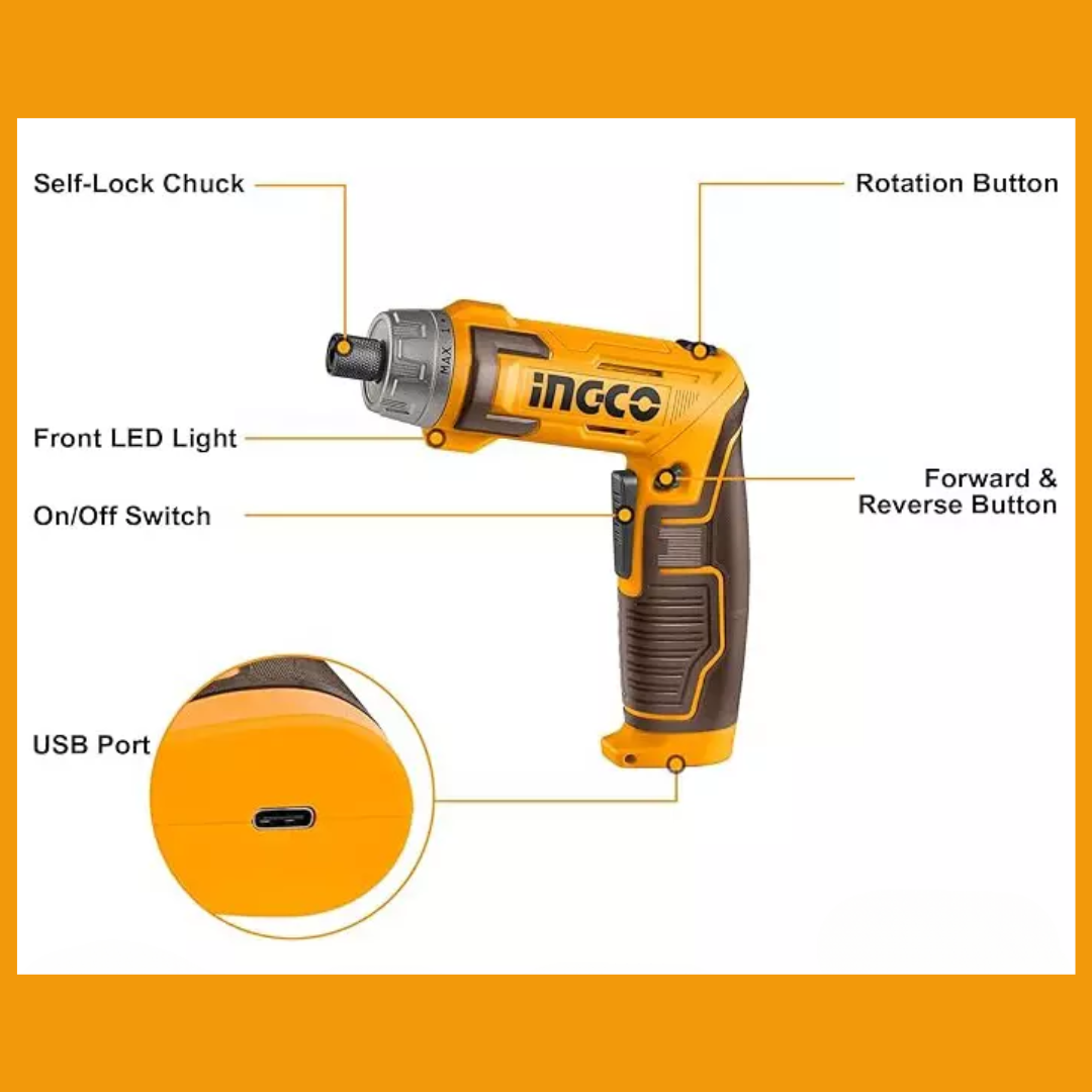 CSDLI0802 INGCO CORDLESS SCREWDRIVER