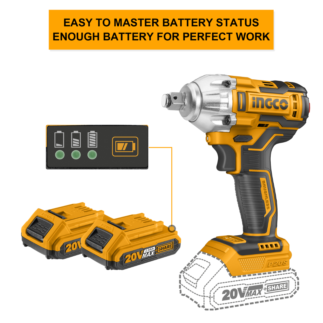CIWLI2038 INGCO CORDLESS IMPACT WRENCH