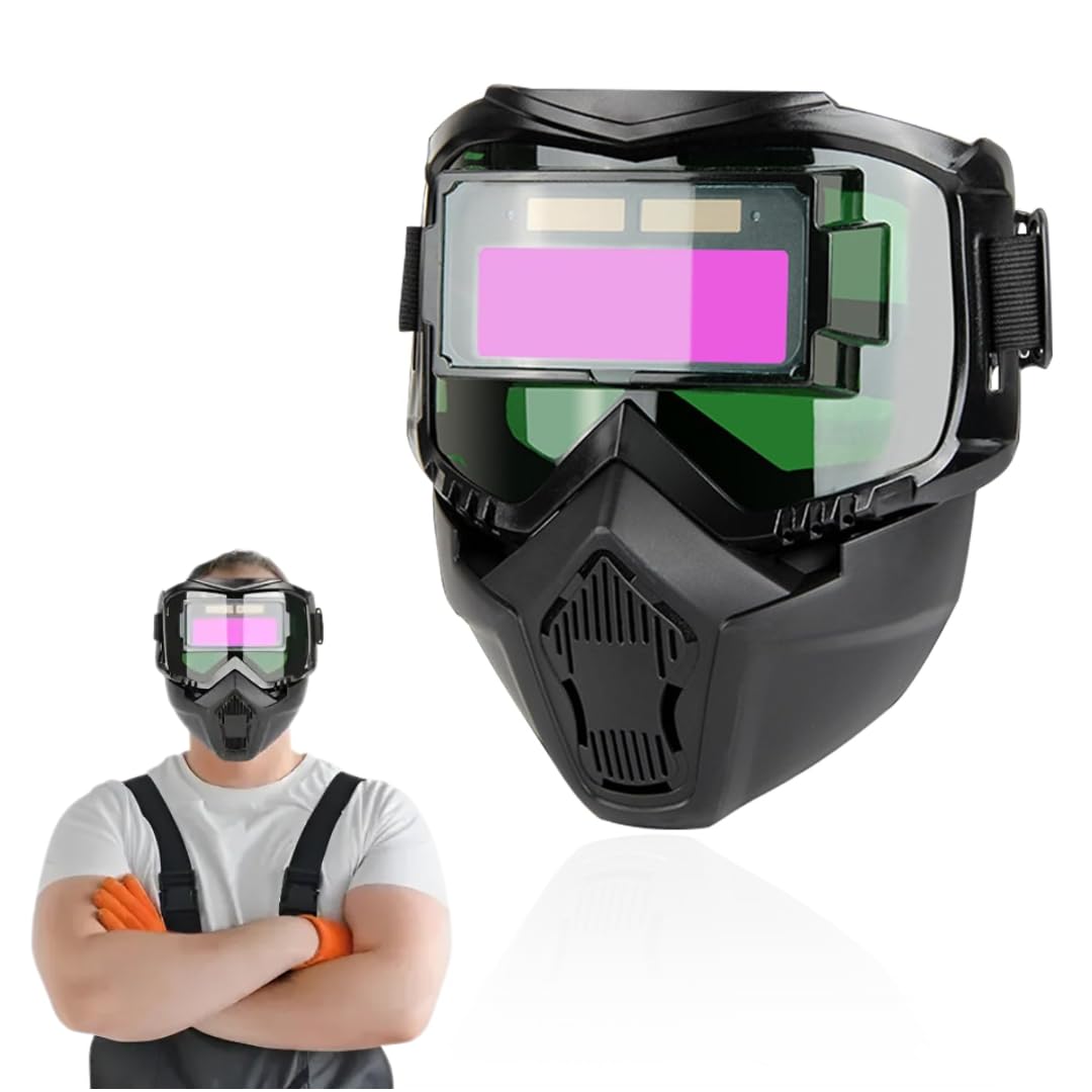 HOMDUM 2 in 1 Welding Helmet with Auto-Darkening Welding Goggles