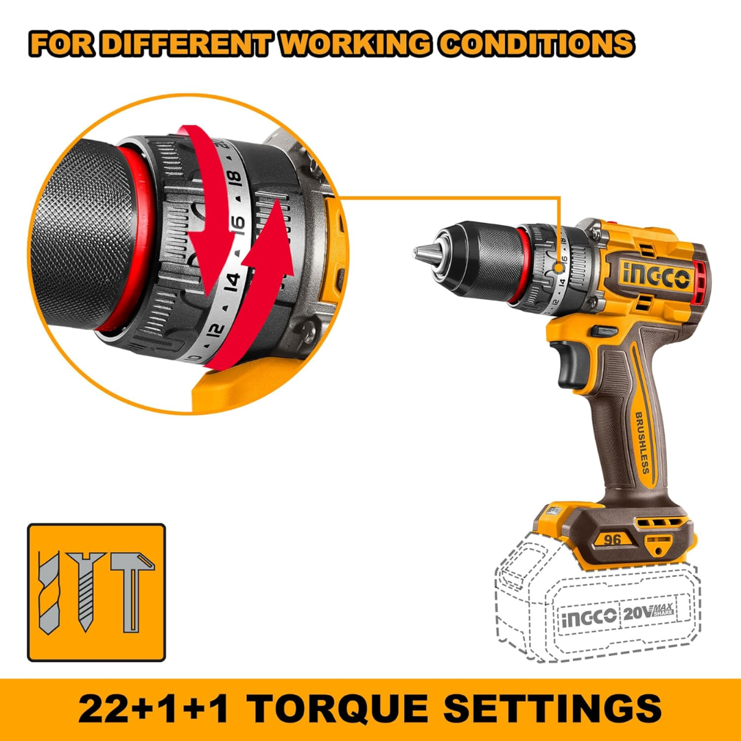 CIDLI20968 INGCO CORDLESS IMPACT DRILL