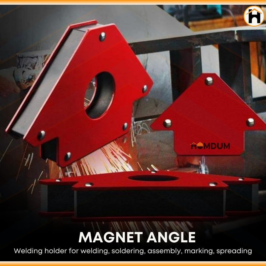 HOMDUM 1.4KG 6PC Multi Angle Magnetic Welding Holder – Strong Magnet Clamps Set for Welding & Fabrication Work
