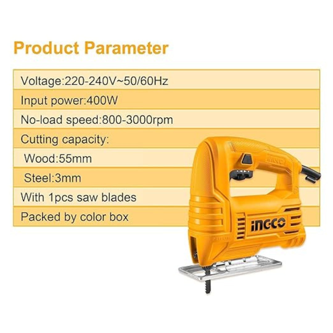 INGCO 400W Jig Saw with Variable Speed Control - JS400285