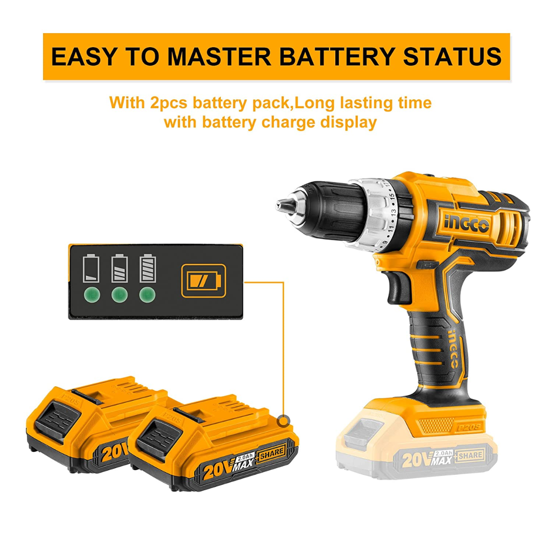 CIDLI20031 INGCO CORDLESS IMPACT DRILL