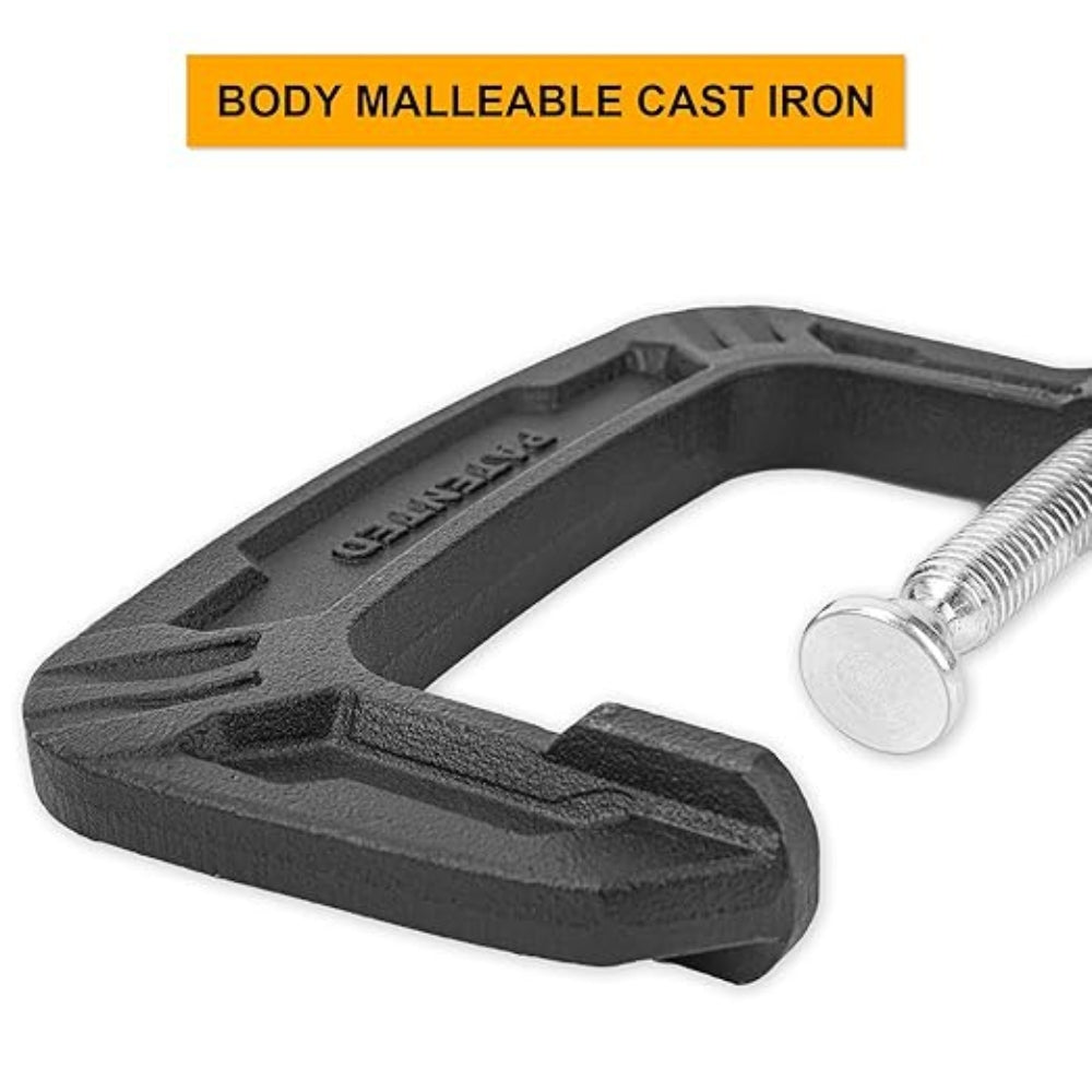 INGCO 6 Inch G Clamp – Heavy Duty Cast Iron Clamping Tool - HGC0106