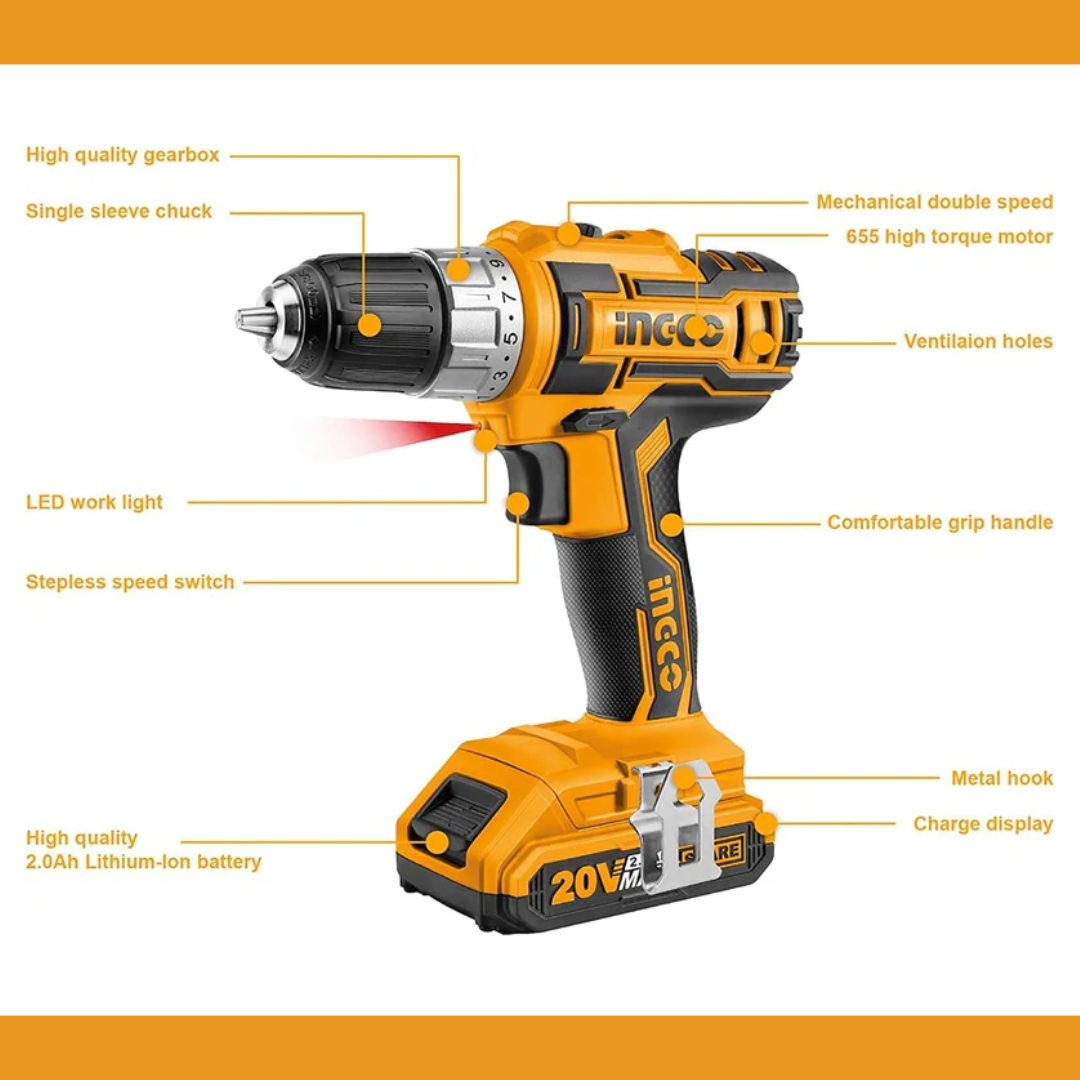 CDLI2002 INGCO CORDLESS DRILLS