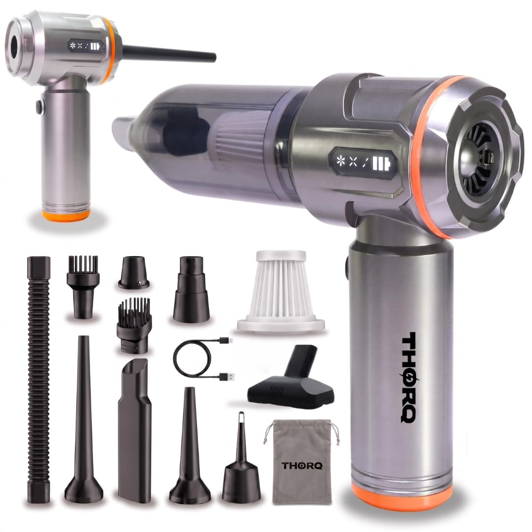Cordless Vacuum Cleaner & Blower for Home & Car | 18,000Pa Suction | BLDC Motor | 6000mAh Rechargeable Battery | 3-Speed Portable Handheld Vacuum for Sofa, Curtains & Car Interior