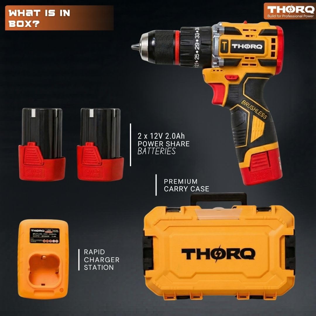 THORQ 18V Cordless Impact Drill with Brushless Motor - TCID065