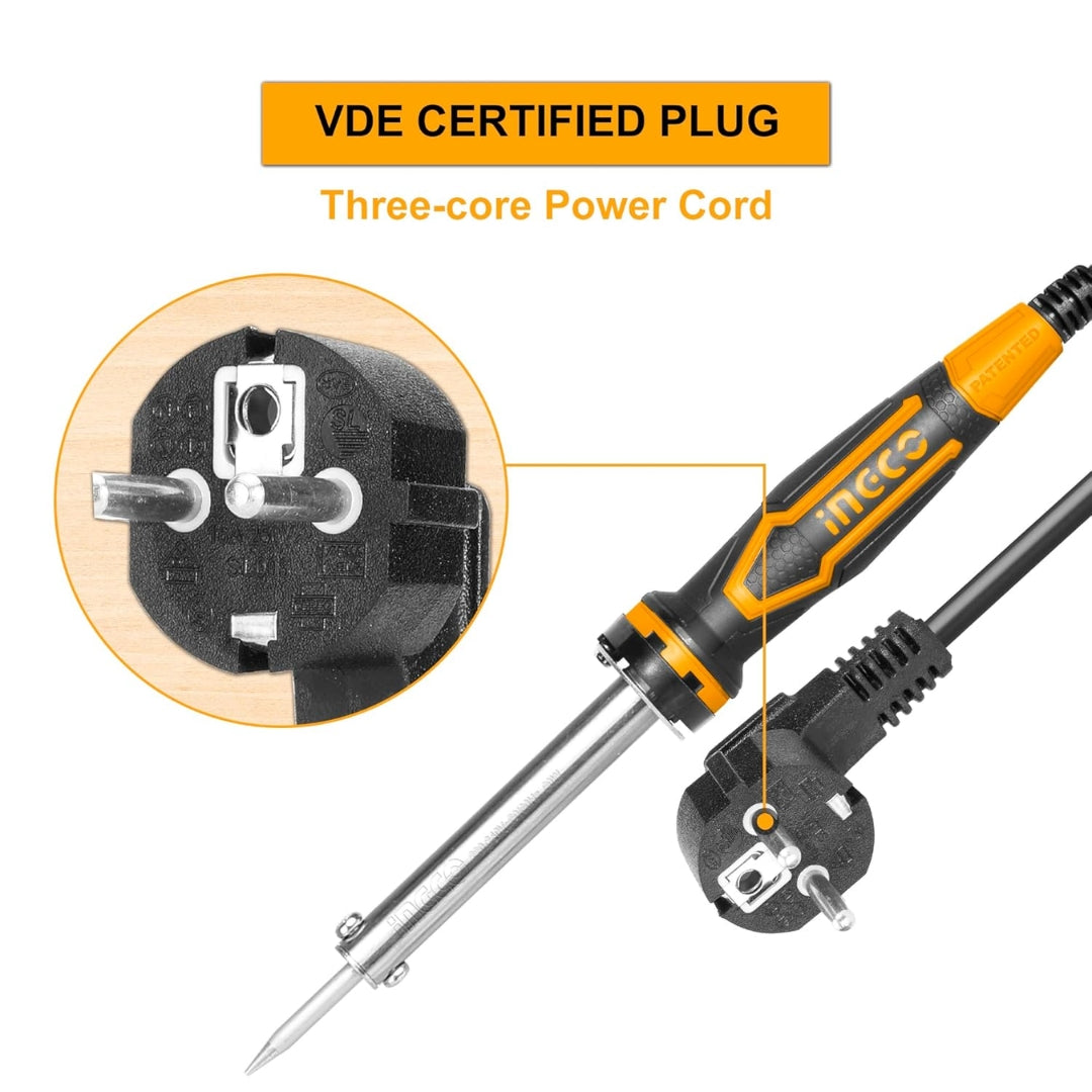 INGCO 60W Electric Soldering Iron – Portable Soldering Gun with Replaceable Tip - SI0268