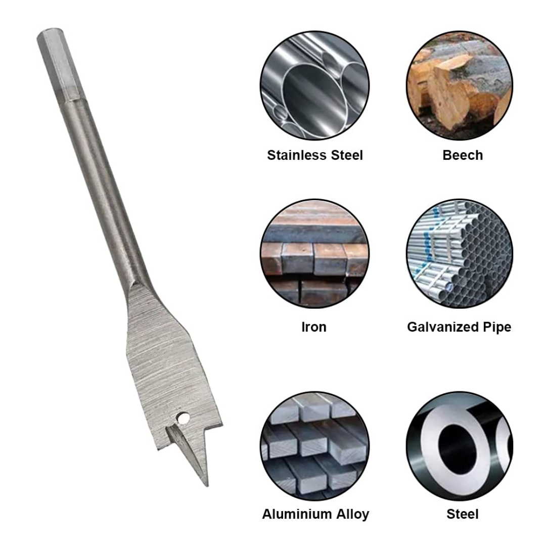 6 PCS 10MM TO 25 MM FLAT DRILL BIT SET