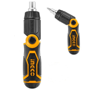 INGCO 13 IN 1 Ratchet Screwdriver Set, INGCO Style Ratchet Handle Folding Handle, High Auality Ratchet 12 Pcs 6.35 * 25mm Screwdriver Bits AKISD1208