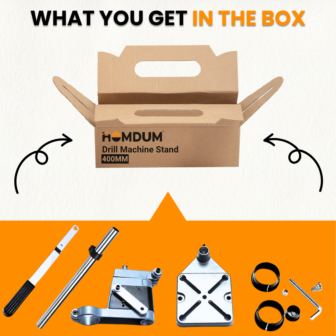 Drill Machine Stand 500mm- Heavy Cast Iron Base