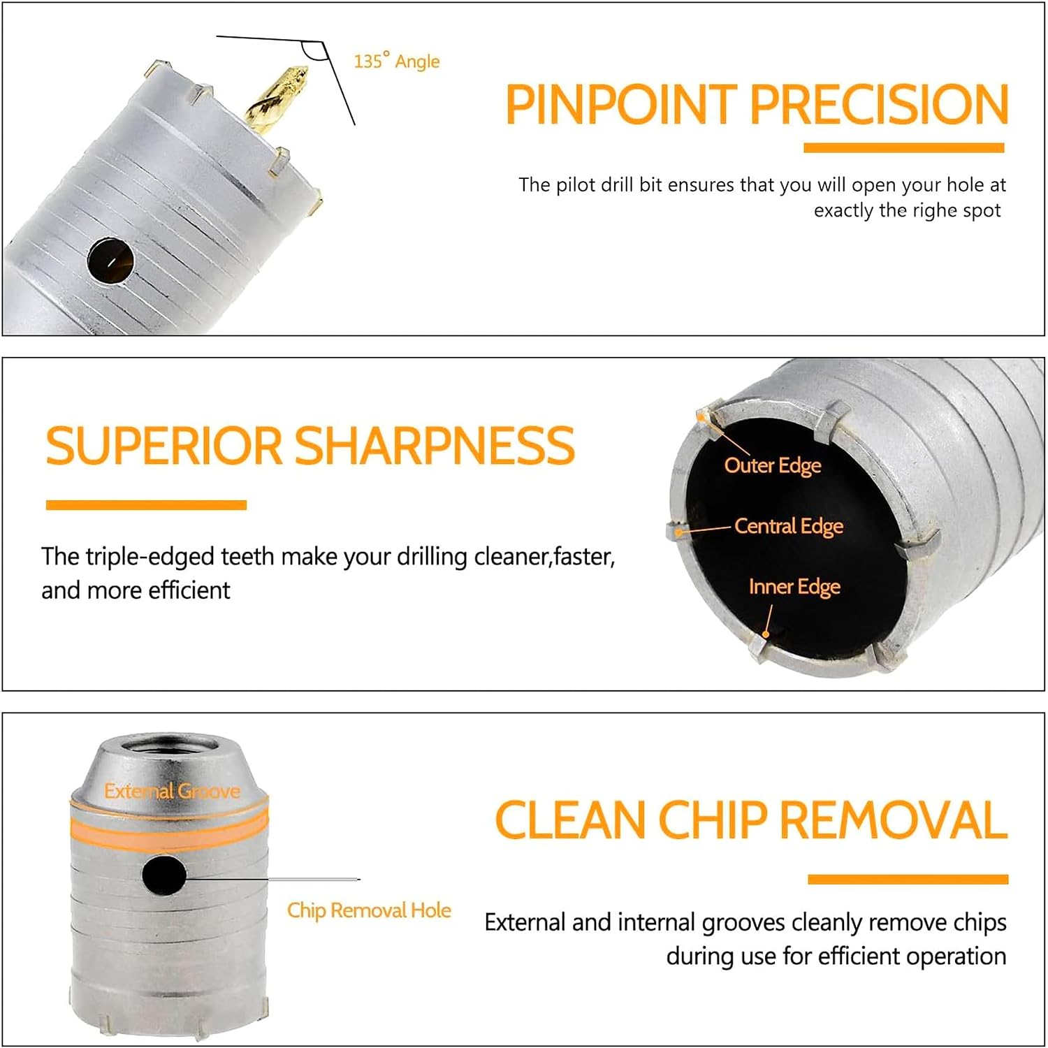 HOMDUM CONCRETE HOLE SAW DRILL BIT SET 40MM