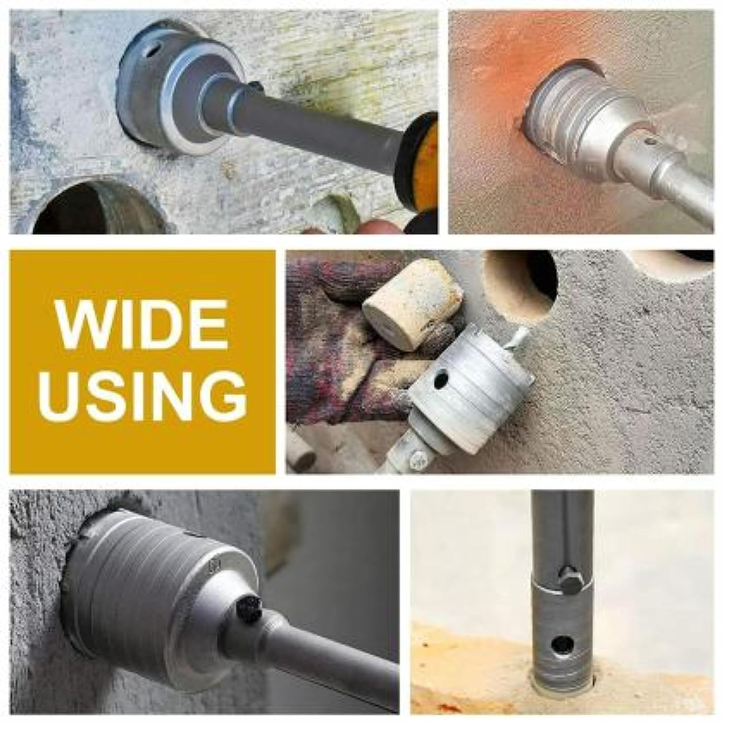 HOMDUM Concrete Hole Saw Drill Bit Set