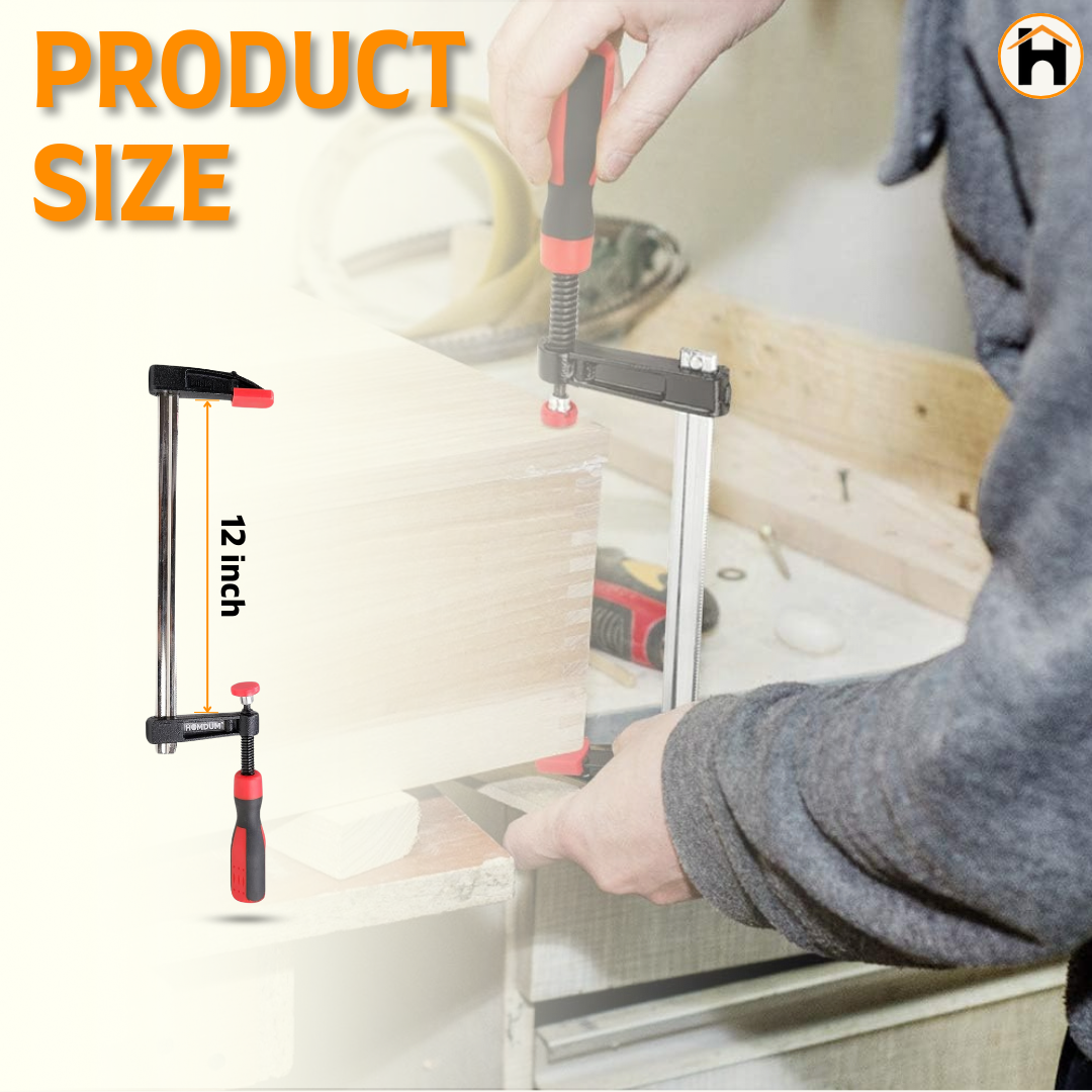 HOMDUM 12 INCH STEEL F CLAMP PACK OF 4 PC