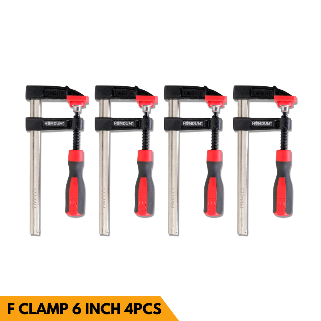 HOMDUM 6 INCH STEEL F CLAMP PACK OF 4 PC