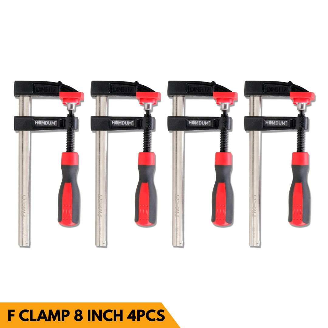 HOMDUM 8 INCH STEEL F CLAMP PACK OF 4 PC