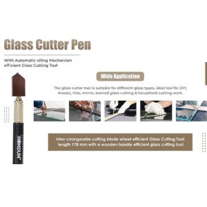 Ingco Glass Cutter Pen with Automatic oiling Mechanism