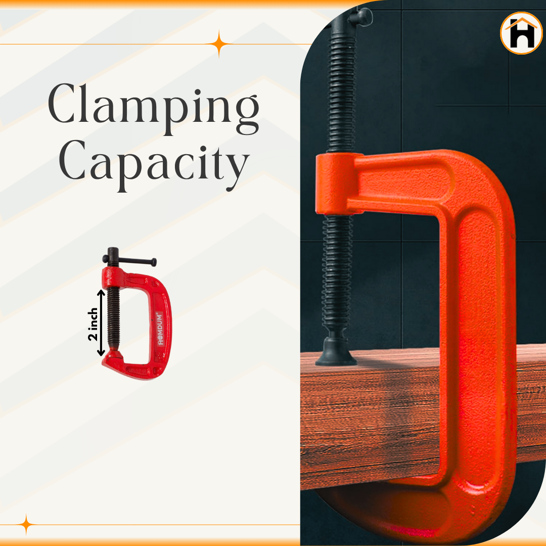 HOMDUM HEAVY DUTY G CLAMP 2"