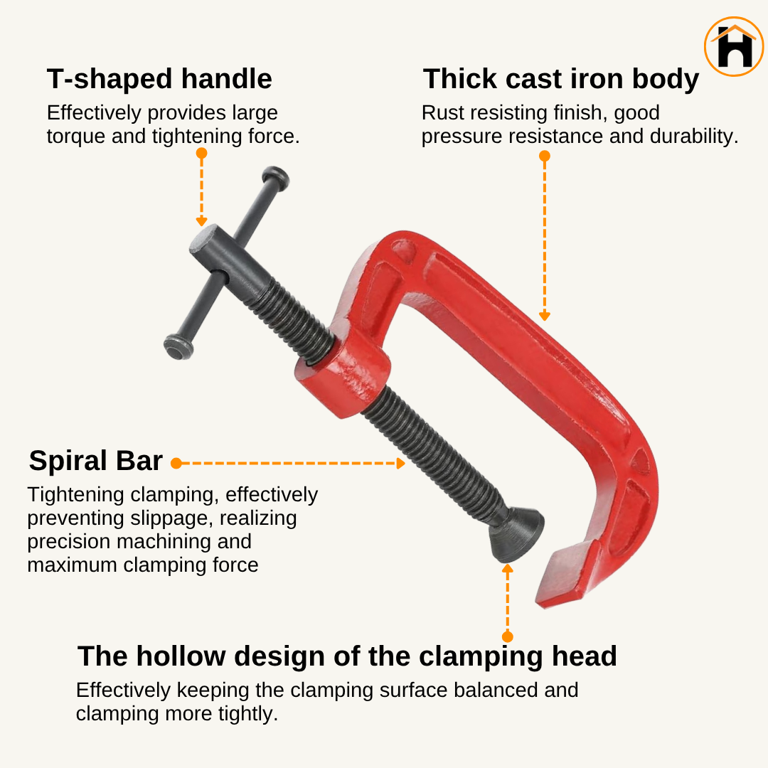 HOMDUM HEAVY DUTY G CLAMP 6"