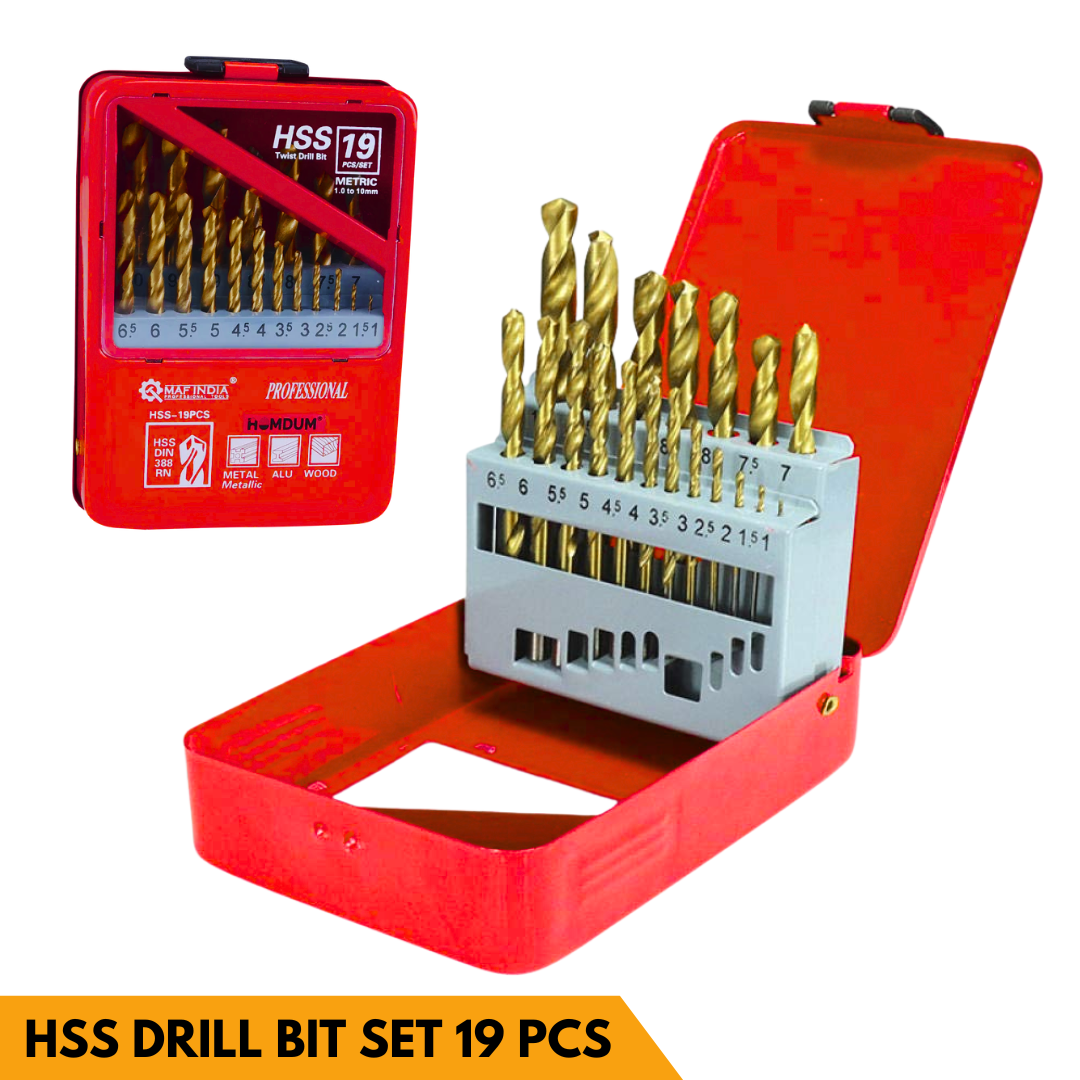 HSS Drill Bit Set 19 Pcs