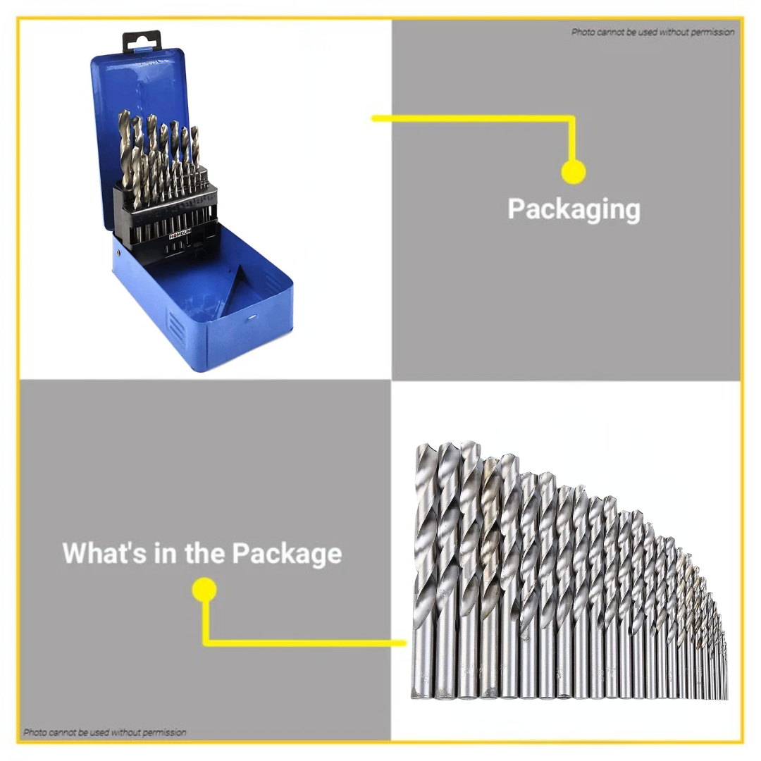 HSS Drill Bit Set 19 Pcs