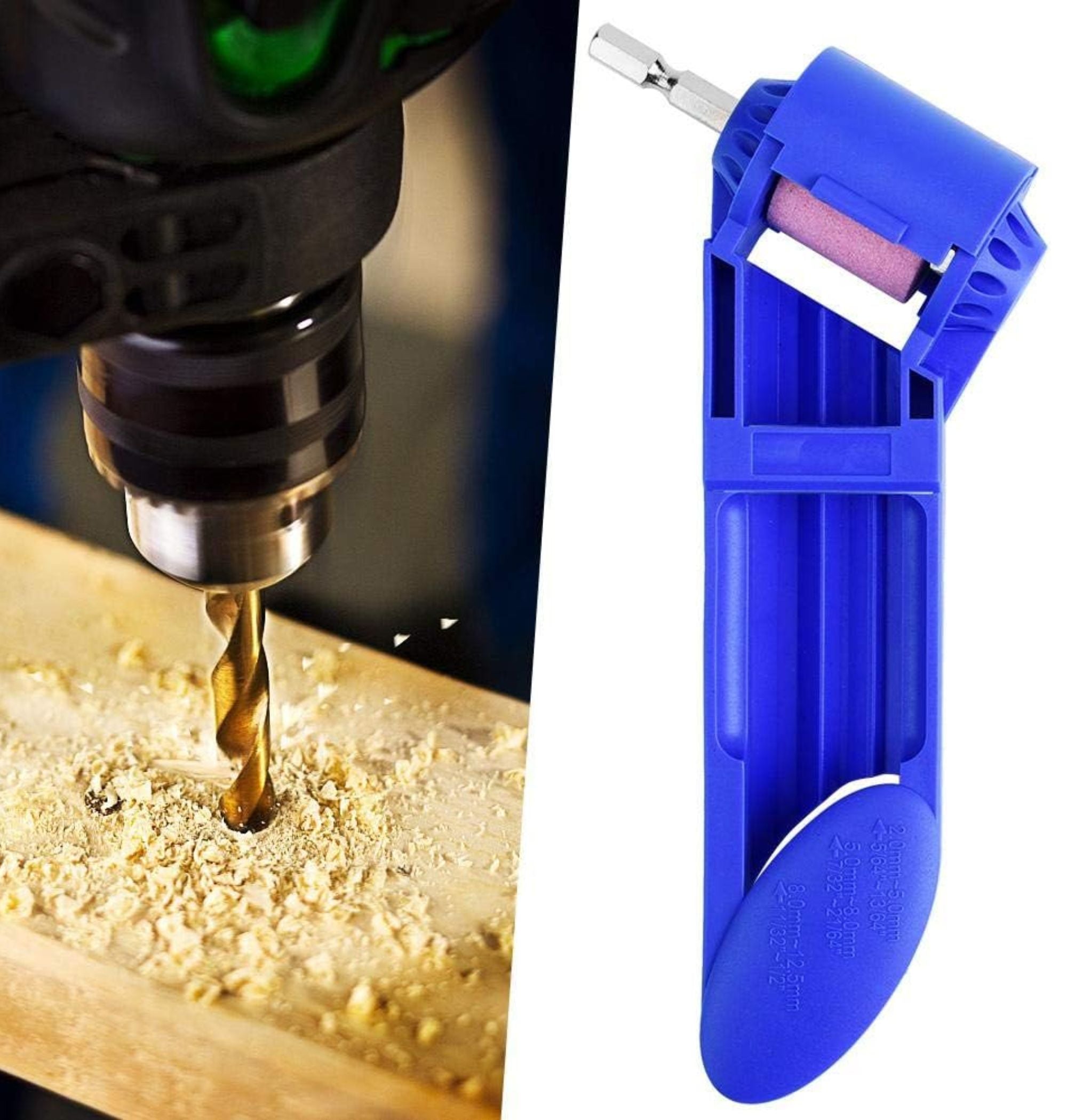 Homdum Drill Bit Sharpener Portable Drill Sharpener Tool Straight Shank Twist Drill Grinder Sharpening Machine (Size- 2.0-12.5mm)