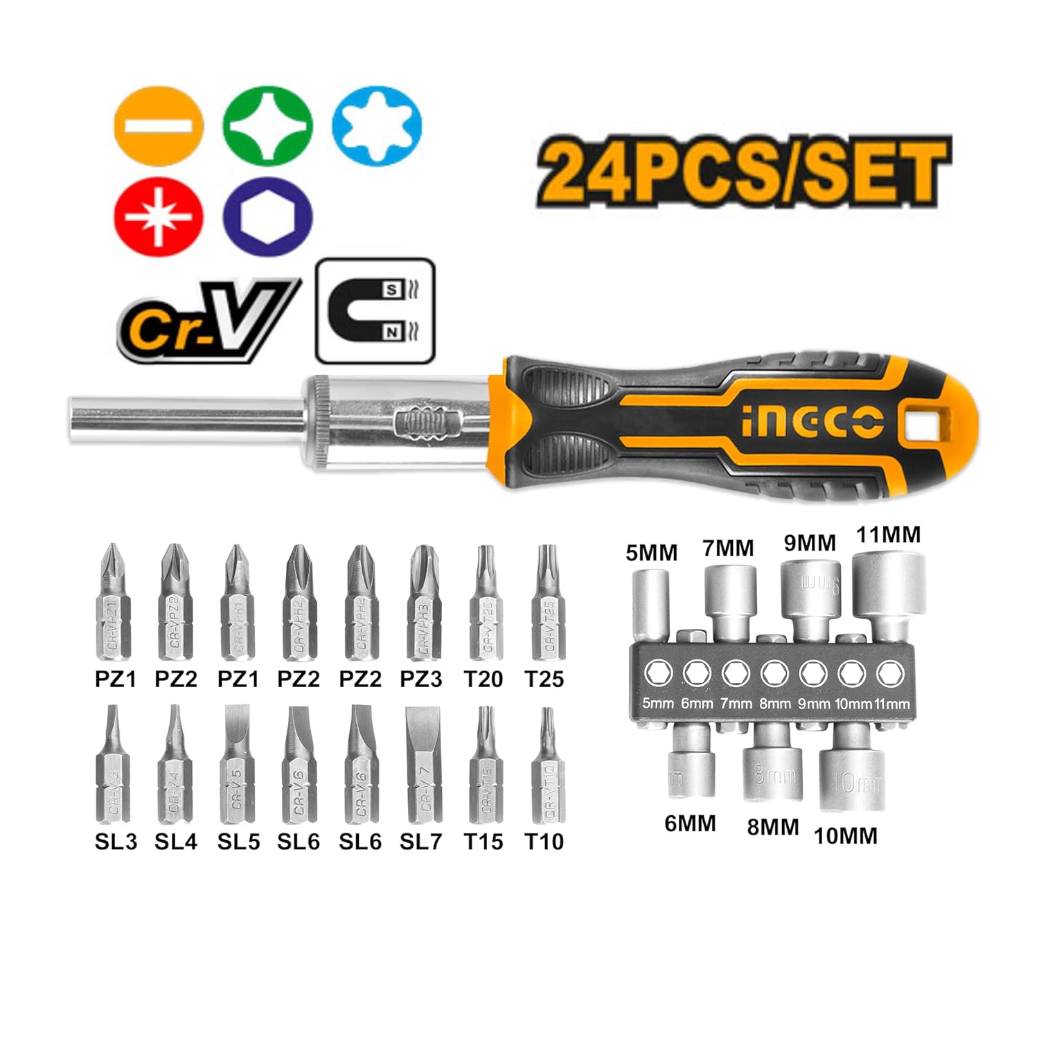 AKISD0201 INGCO 24 PCS SCREWDRIVER SET
