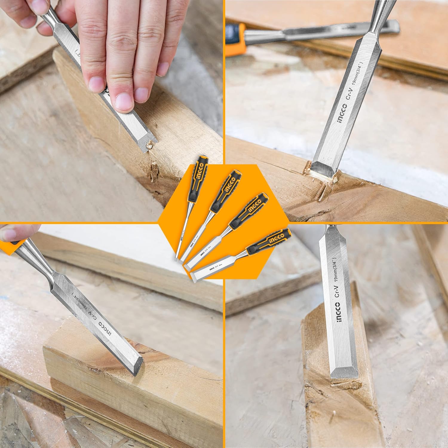 INGCO 4 PCS Wood Chisel Set