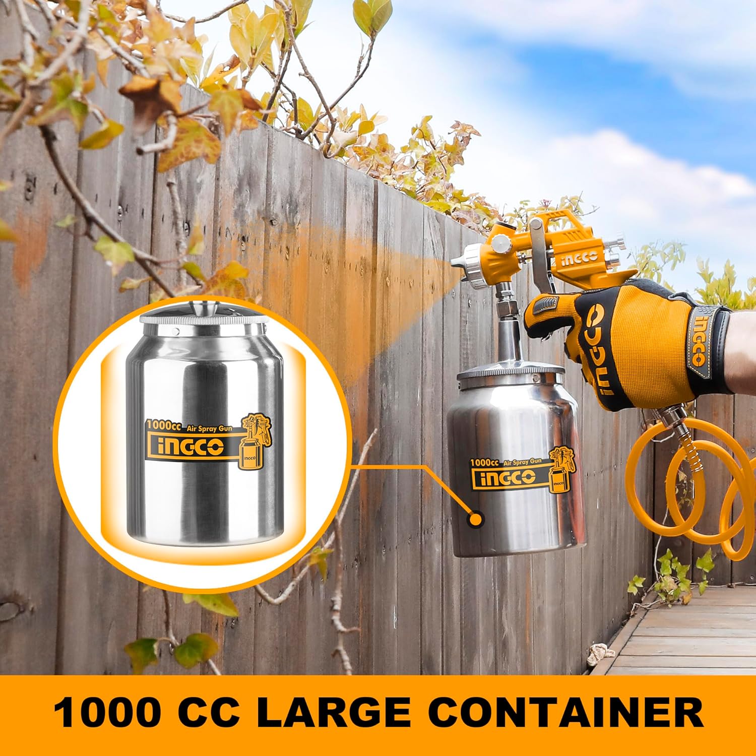 ASG3101 INGCO AIR SPRAY GUN 1000CC