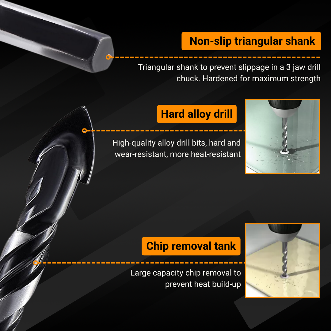 MASONRY DRILL BITS 5 SIZE