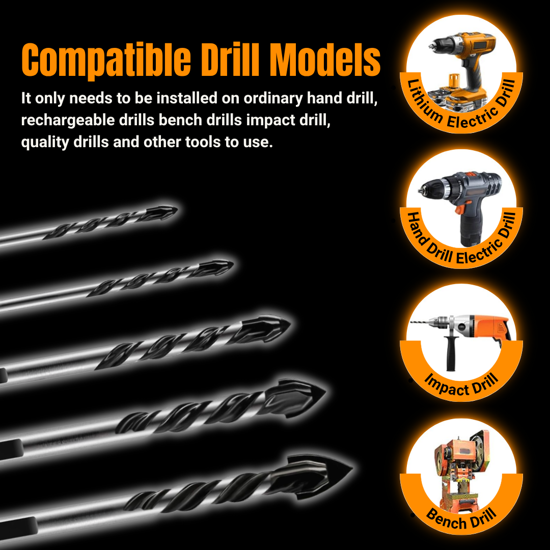 MASONRY DRILL BITS 5 SIZE