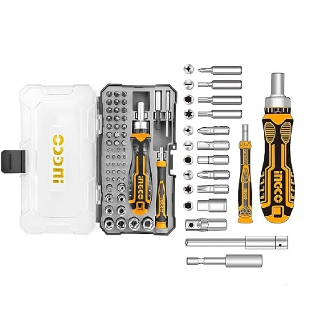 INGCO 55 Pcs Screwdriver Bits Set – Professional Multi-Bit Tool Kit - HKSDB0558