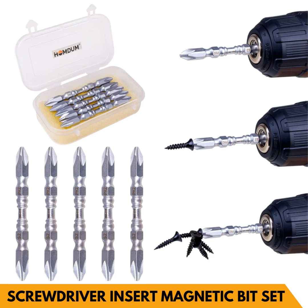 SCREWDRIVER INSERT MAGNETIC BIT SET