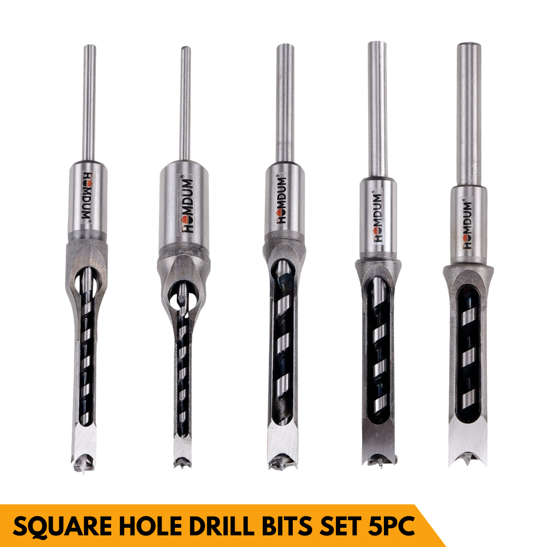 SQUARE HOLE DRILL BITS SET 5PC