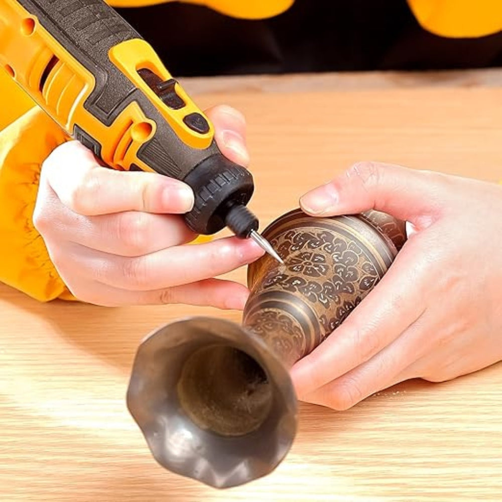 INGCO 8V Cordless Grinder – Variable Speed Rotary Tool with 67 Accessories - CMGLI0801