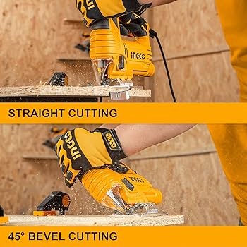 Homdum 8 pc INGCO Heavy Duty Jigsaw Blades AKD8088 Set For Metal/Wood cutting/Acrylic Cutter - Extra long t shank pendulum Blade with Basic/Clean/Speed cutting Types.