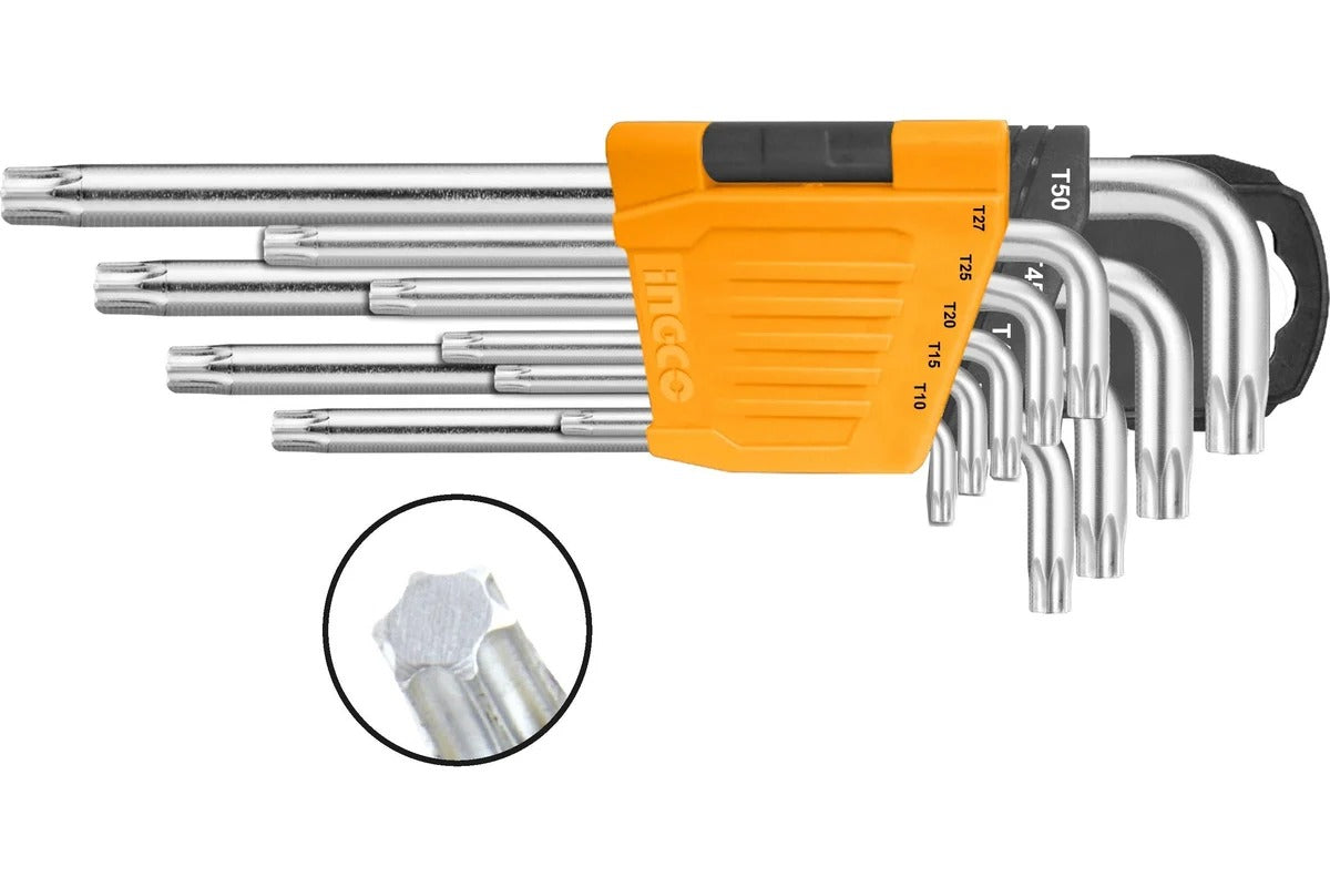 Homdum 9pc Torx key Set L-Shaped Metric Star Allen Keys Wrench HHK13092