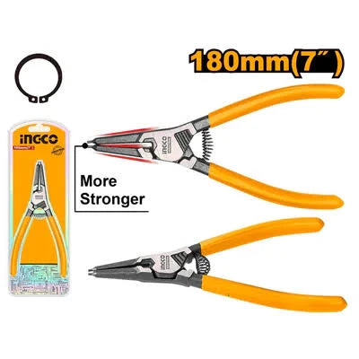 INGCO 180mm Yellow & Black Circlip Pliers (HCCP261803)