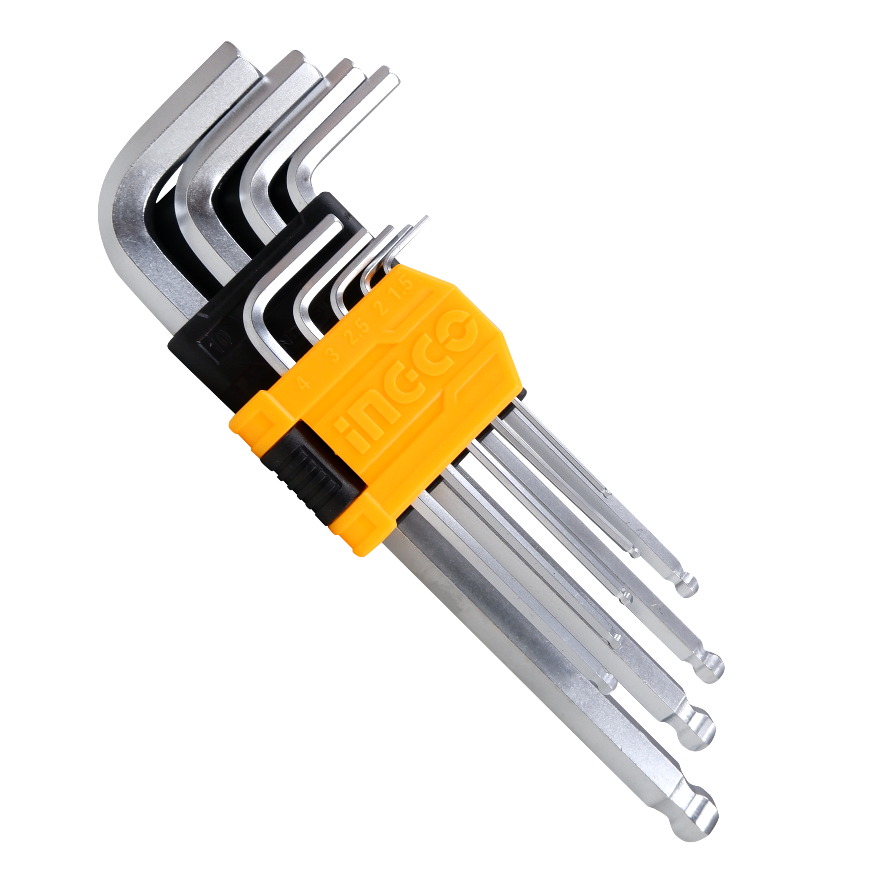 Homdum 9pc Ball Point Hex key Set L-Shaped Metric Hexagon Allen Keys Wrench short Arm CRV Steel Allen Keys metric sizes 1.5 mm to 10 mm