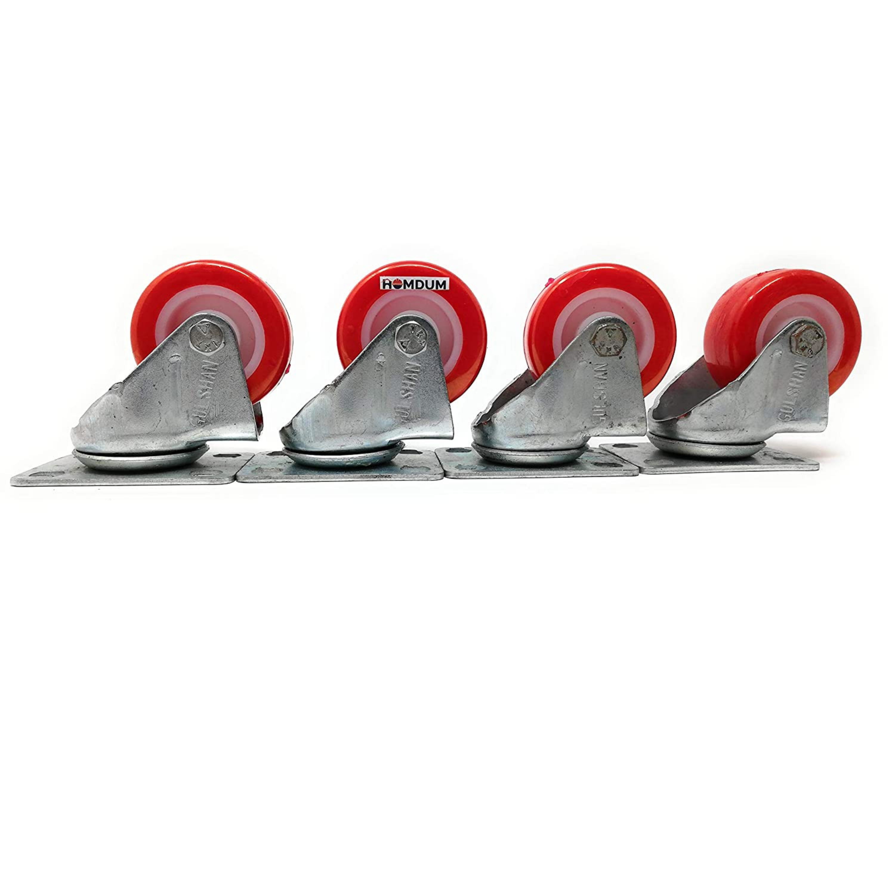 Homdum 2" Pu Wheel Castors - 4Pcs